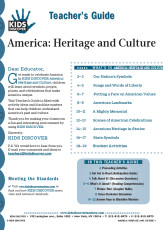 This 12-page Teacher Guide on KD2 America: Heritage and Culture is filled with activity ideas and blackline masters that can help children understand America’s past and culture.