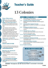 This 12-page Teacher Guide on 13 Colonies is filled with activity ideas and blackline masters that can help your students understand more about the 13 English colonies that were established in North America. Select or adapt the activities that suit your students’ needs and interests best.