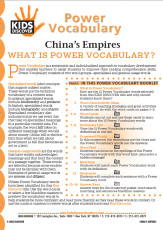 This free Vocabulary Packet for Kids Discover China’s Empires is a systematic and individualized approach to vocabulary development and enables teachers to assist students in improving their reading comprehension skills.