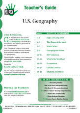 This 12-page Teacher Guide on KD2 U.S. Geography is filled with activity ideas and blackline masters that can help children understand U.S. geography.