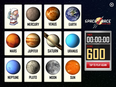 Space Race Memory Game