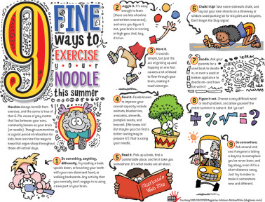 Infotoon: 9 Fine Ways to Exercise Your Noodle This Summer