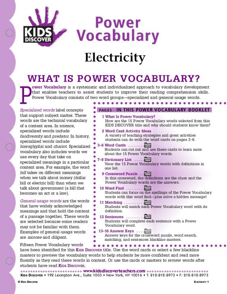 Electricity Kids Discover