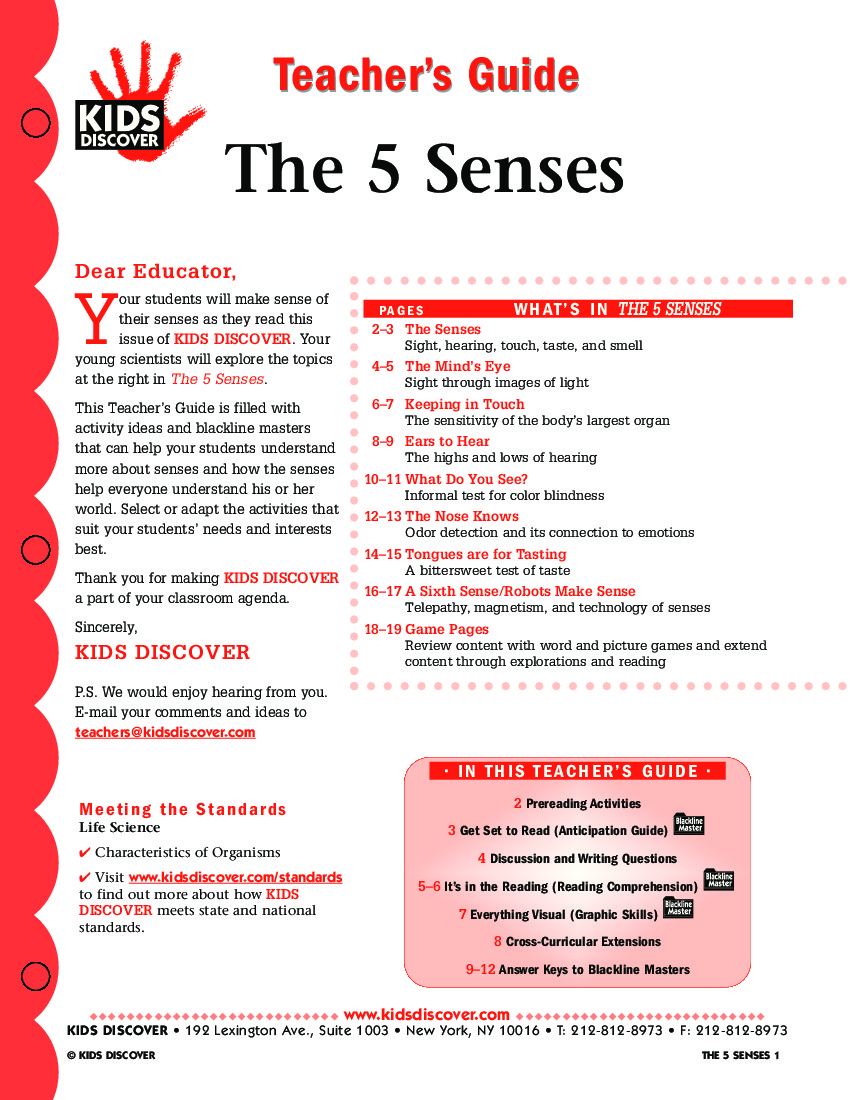 5-senses-lesson-plan