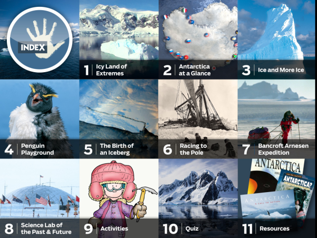 antarctica discover ipad app apple slideshow run animals science icebergs