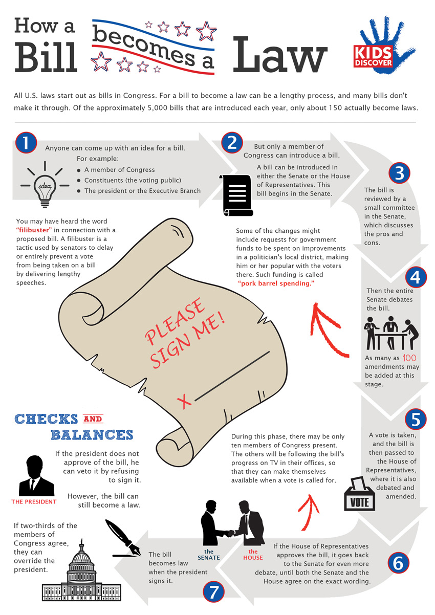 Infographic: How a Bill Becomes a Law - Kids Discover