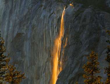 A Fickle, Fiery Waterfall: Horsetail Fall in Yosemite