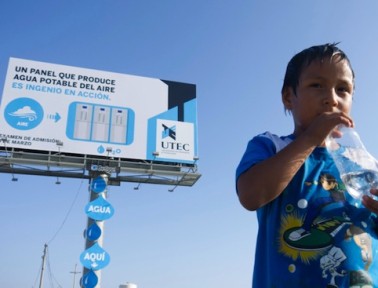 Billboard with a Faucet