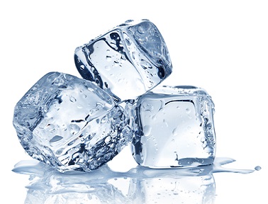 ice cube melting in water