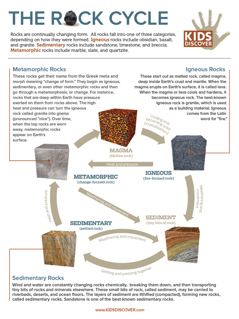 Infographic Rock Cycle Kids Discover