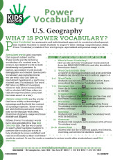 This free Vocabulary Packet for Kids Discover U.S. Geography is a systematic and individualized approach to vocabulary development and enables teachers to assist students in improving their reading comprehension skills.