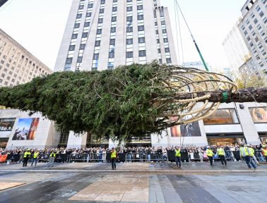 The Rockefeller Center Christmas Tree Lights the 2025 Holiday Season in New York City